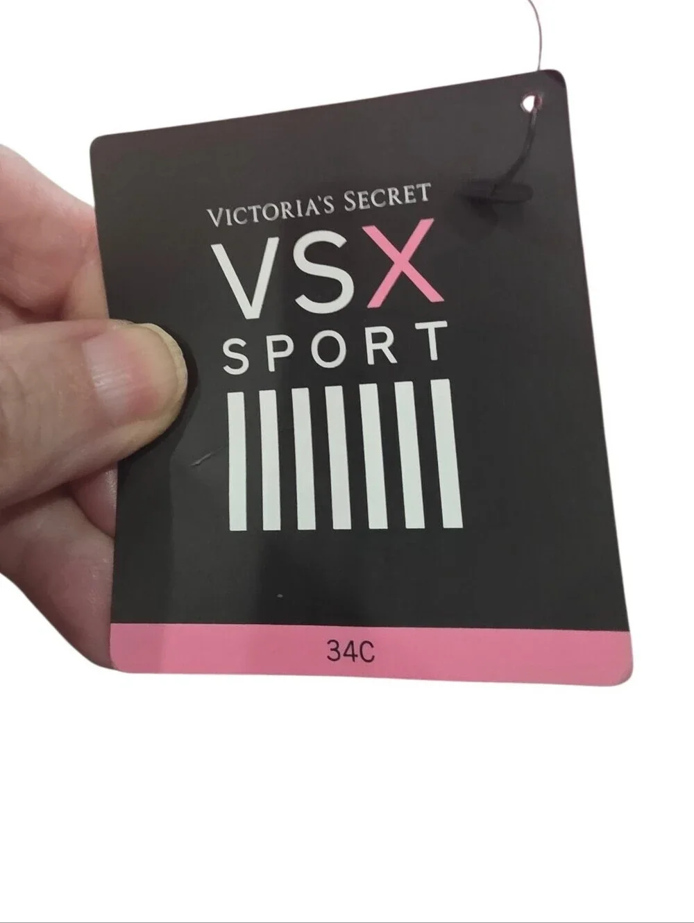 VSX Neon Pink & Orange Front-Zip Colorblock Sports Bra Size 34C